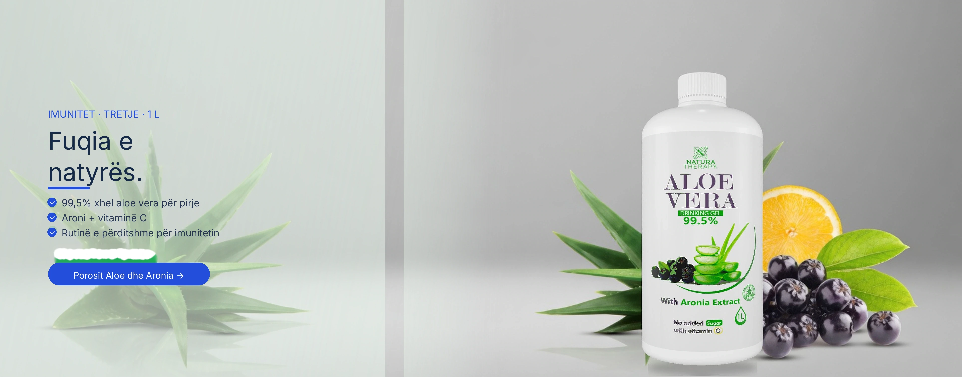 Aloe dhe Aronia — shurup për imunitetin dhe tretjen