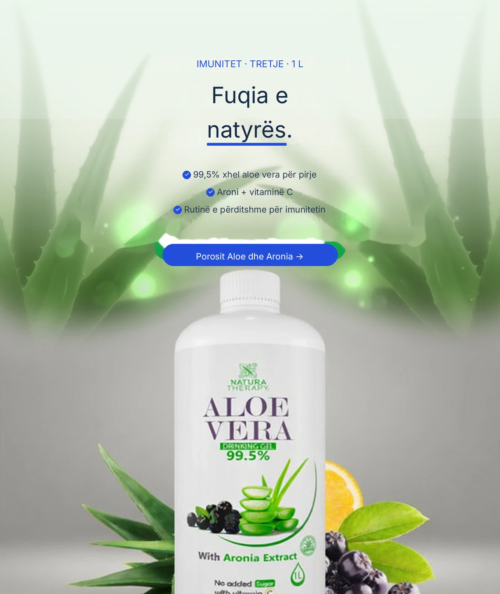 Aloe dhe Aronia — shurup për imunitetin dhe tretjen