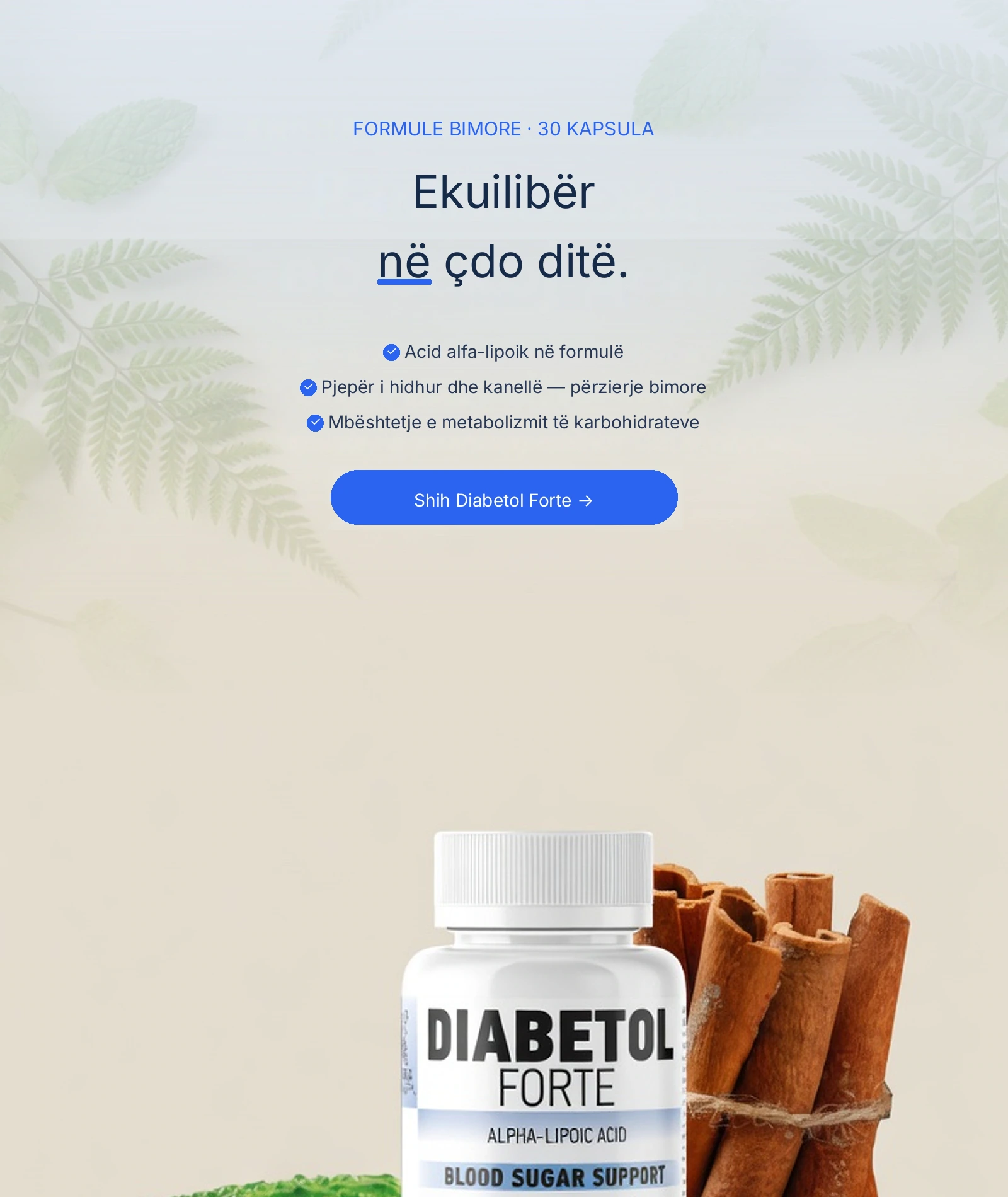 Diabetol Forte — kapsula bimore për mbështetjen e metabolizmit