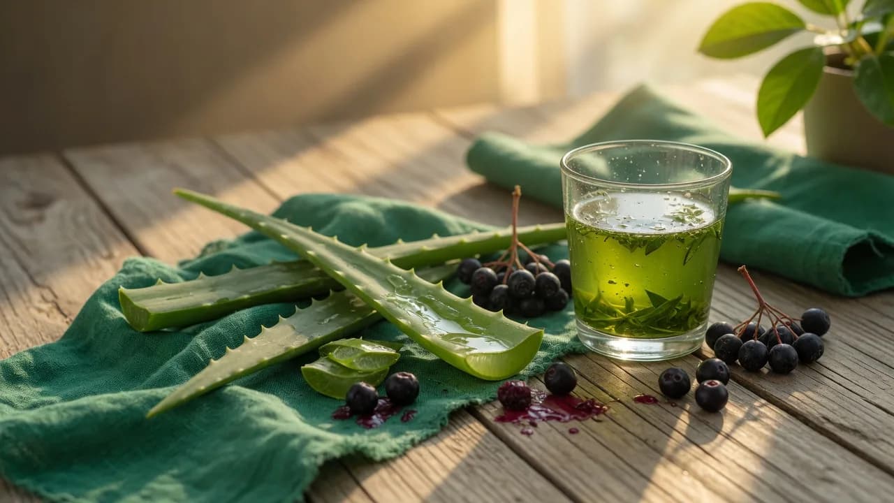 Aloe vera me vitaminë C, D3, zink dhe aronia: mbështetje natyrale për imunitetin