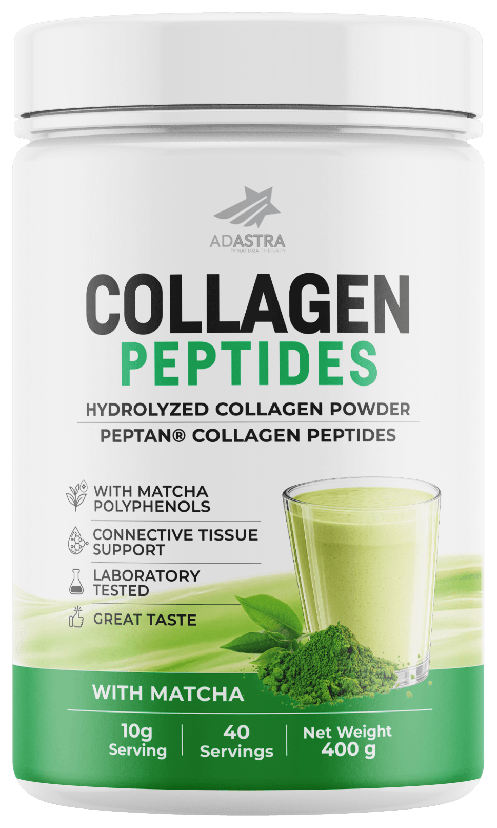 Matcha Collagen 400 g – Matcha | NaturaTherapy – suplemente ushqimore natyrale