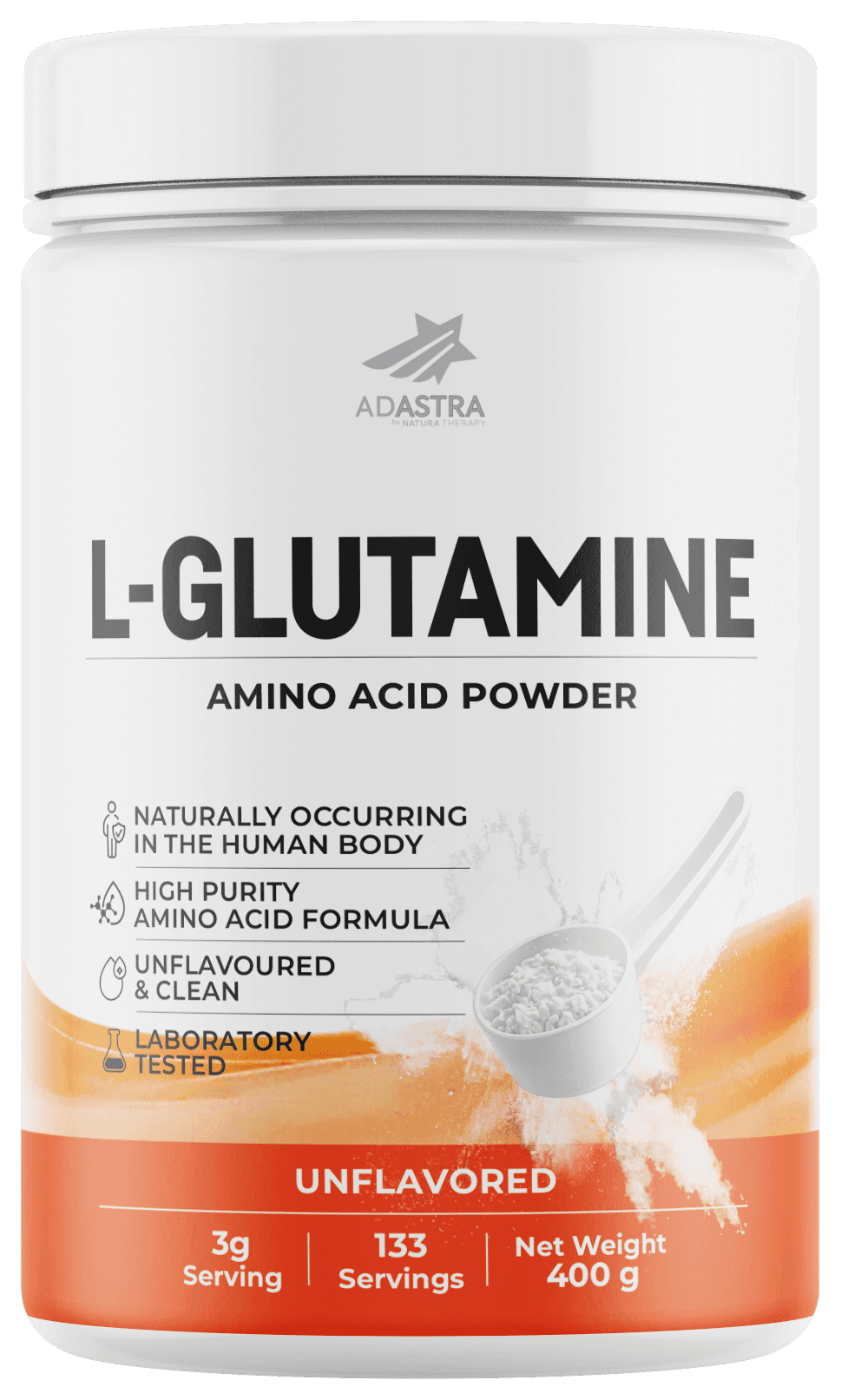 L-GLUTAMINE 400 g — AdAstra pluhur aminoacidi