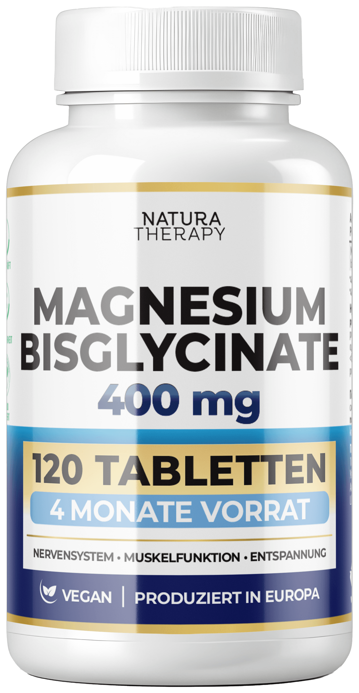 Magnesium Bisglycinate — formë kelate, 120 tableta – Magnesium | NaturaTherapy – suplemente ushqimore natyrale