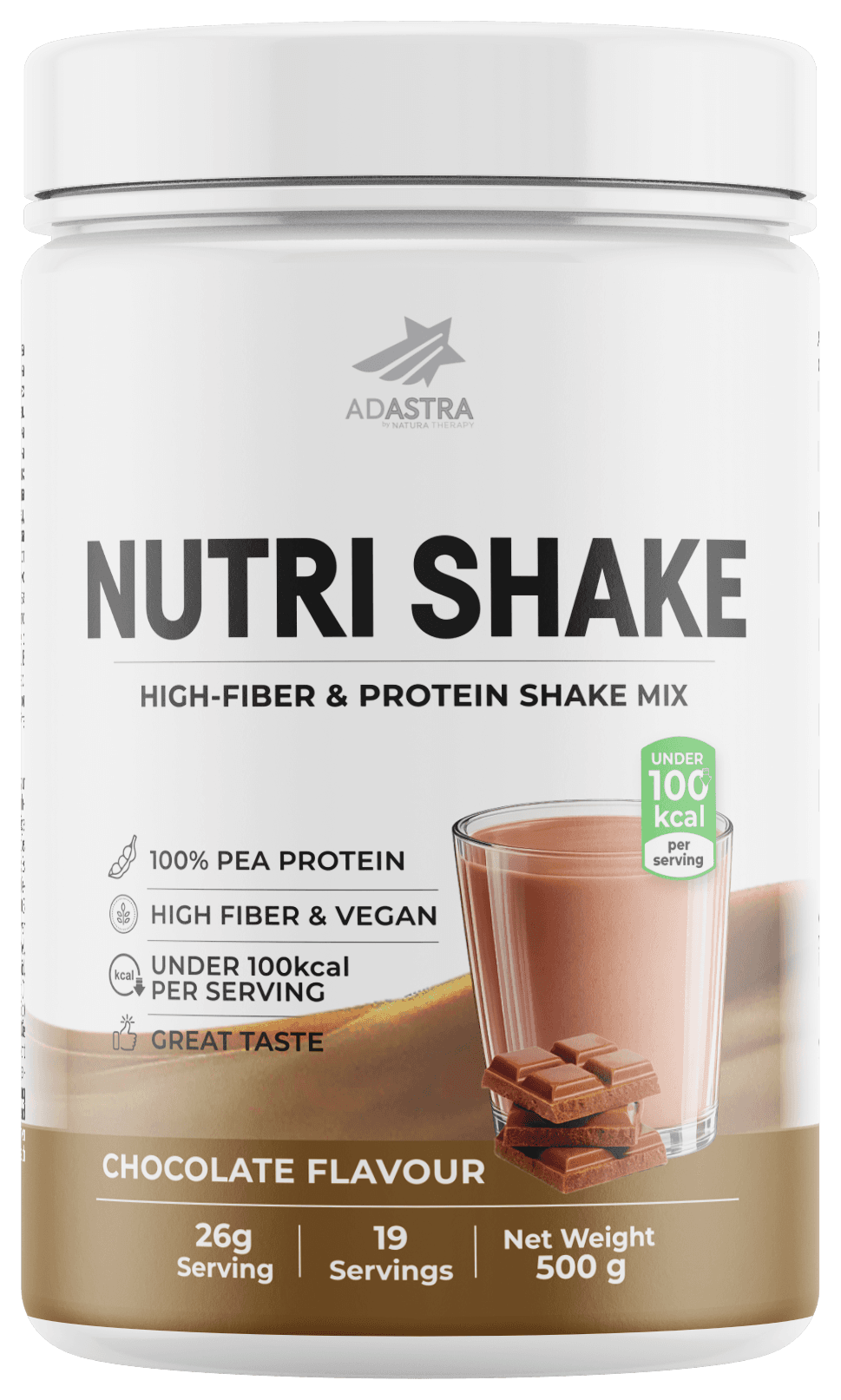 Nutri Shake — shake vegan për kontrollin e oreksit — Çokollatë – Nutri | NaturaTherapy – suplemente ushqimore natyrale