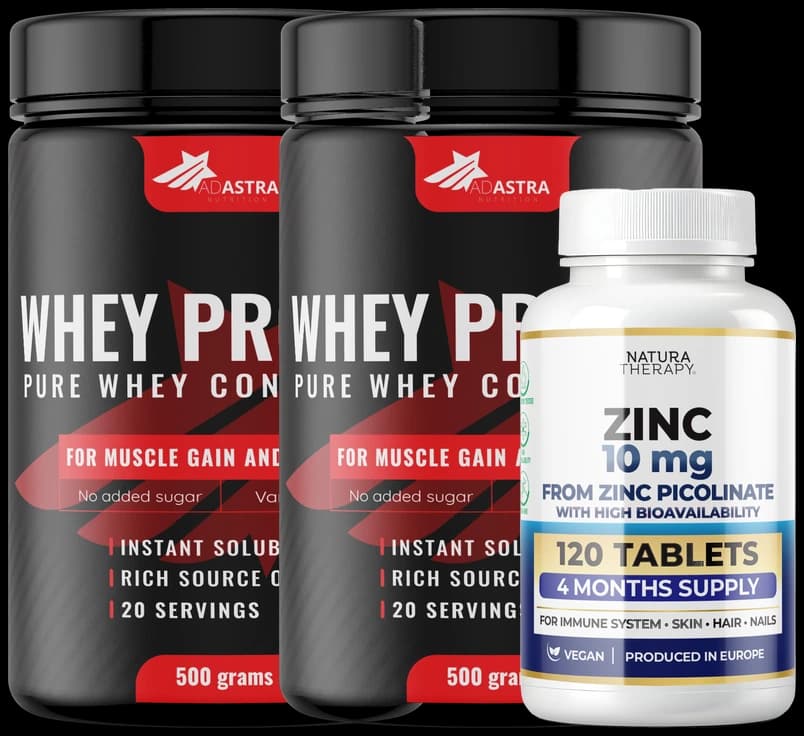 Whey 500 g vanilje 1+1 + Zinc 120