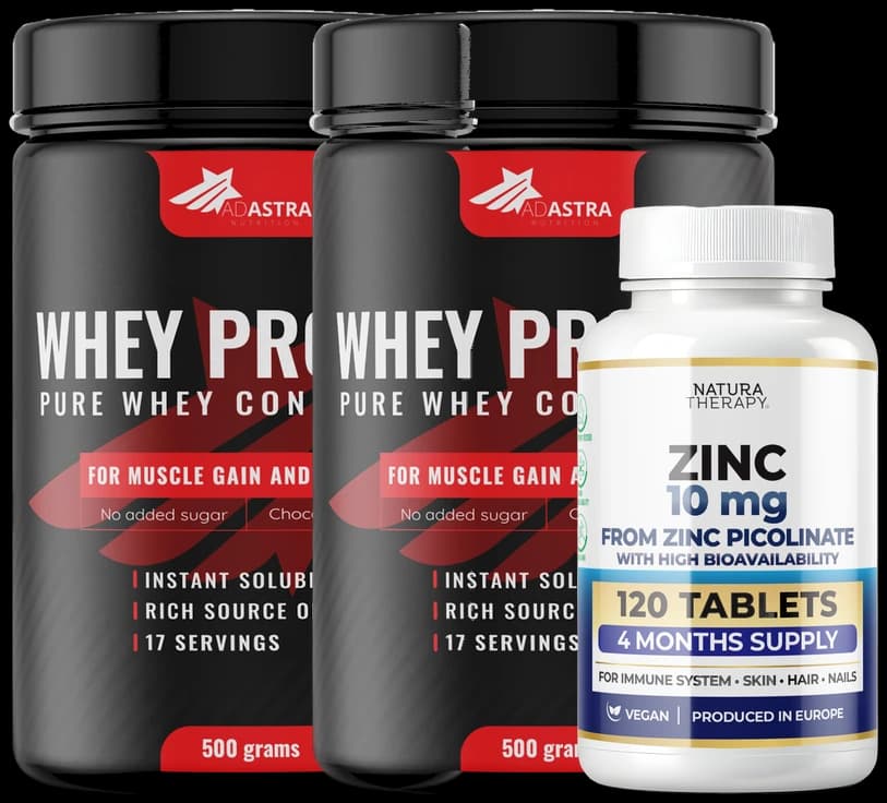 Whey 500 g çokollatë 1+1 + Zinc 120