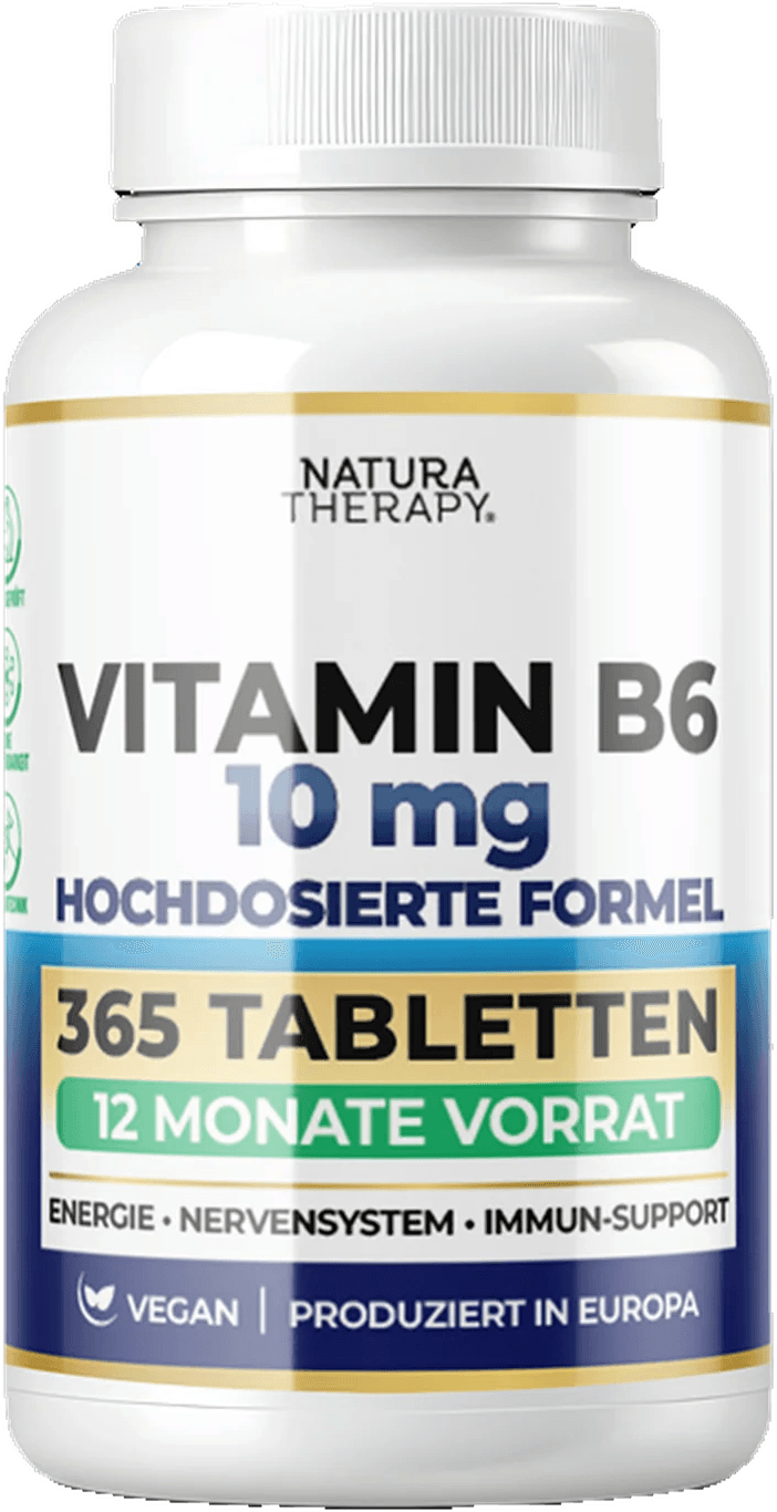 Vitamin B6 — për energji, metabolizëm dhe sistemin nervor — 365 tableta – Vitamin | NaturaTherapy – suplemente ushqimore natyrale