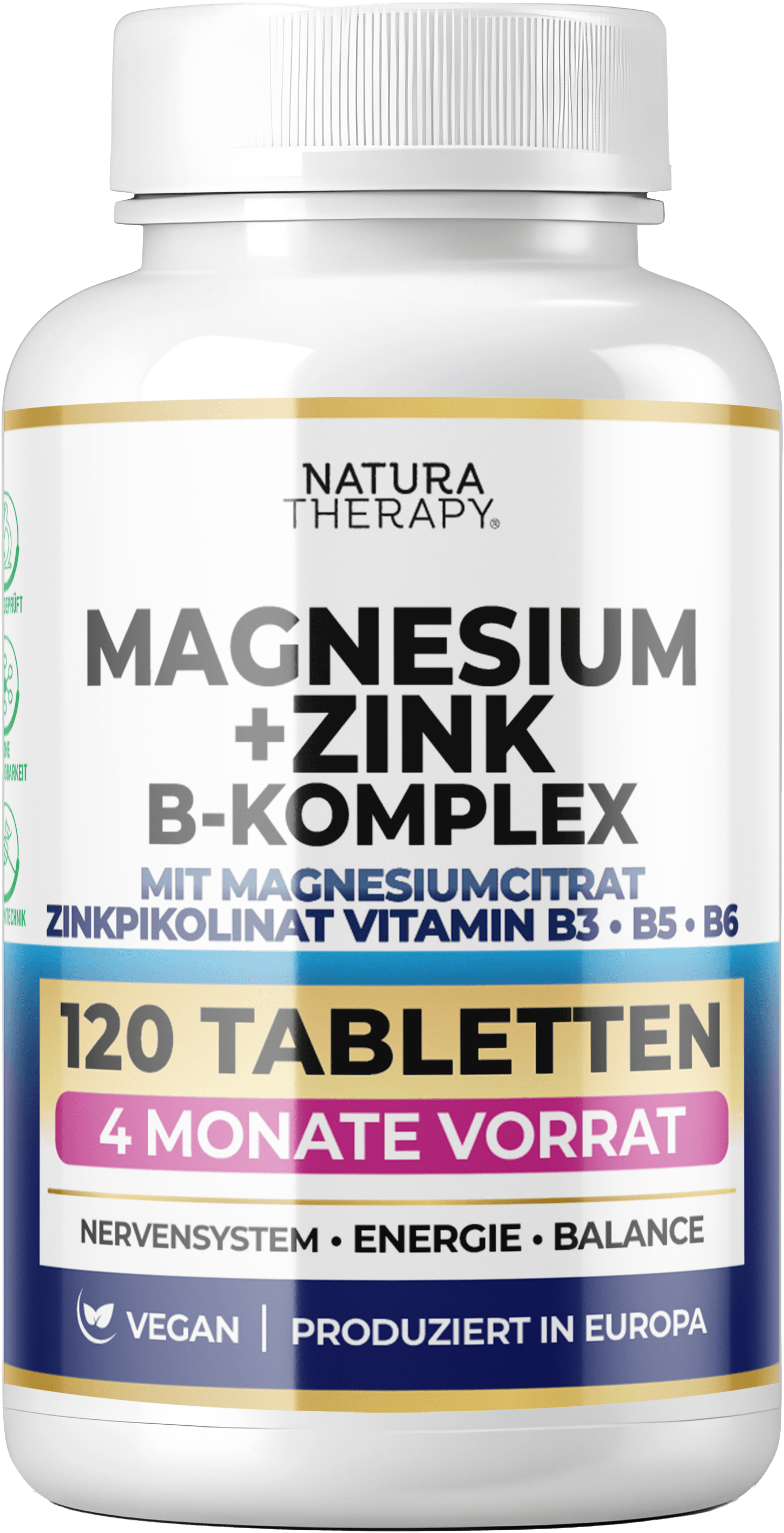 Magnesium + Zinc + B-Complex – Magnesium | NaturaTherapy – suplemente ushqimore natyrale