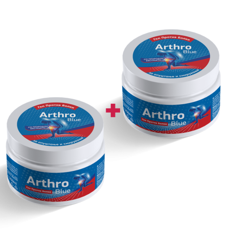 ARTHRO BLUE 1+1 xhel për qetësimin e menjëhershëm të dhimbjeve;